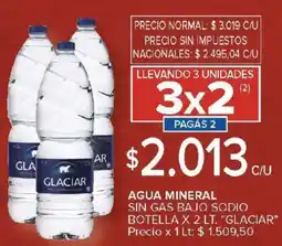 Carrefour Glaciar agua mineral botella oferta
