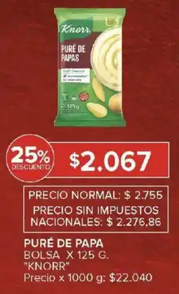 Carrefour Knorr puré de papa bolsa oferta