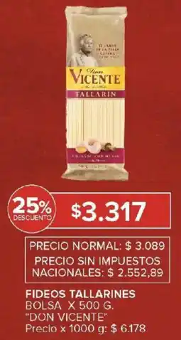 Carrefour Don vicente fideos tallarines oferta
