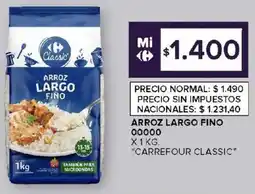 Carrefour Carrefour classic arroz largo fino oferta
