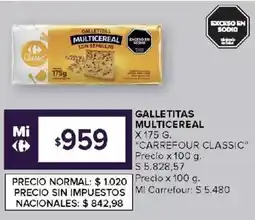 Carrefour Carrefour classic galletitas multicereal oferta