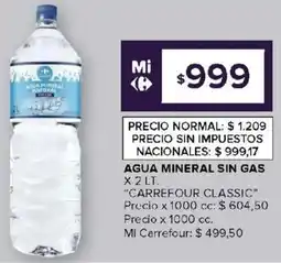 Carrefour Carrefour classic agua mineral sin gas oferta