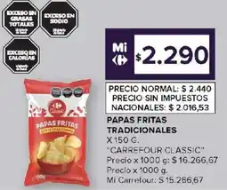 Carrefour Carrefour classic papas fritas tradicionales oferta