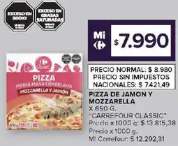 Carrefour Carrefour classic pizza de jamon y mozzarella oferta