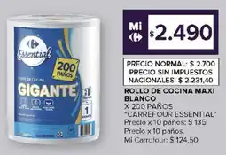 Carrefour Carrefour essential rollo de cocina maxi blanco oferta