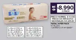 Carrefour Carrefour my baby pañal hiper pack v/talles oferta