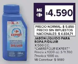 Carrefour Carrefour expert jabón líquido para ropa p/diluir oferta