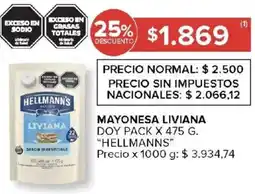 Carrefour Hellmanns mayonesa liviana doy pack oferta