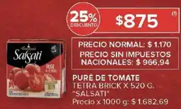 Carrefour Salsati puré de tomate tetra brick oferta