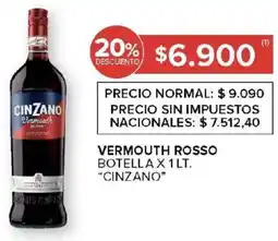 Carrefour Cinzano vermouth rosso botella oferta