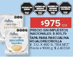 Carrefour Bulnez tapa para pascualina hojaldre/criolla oferta