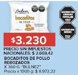 Carrefour Bulnez bocaditos de pollo rebozados oferta