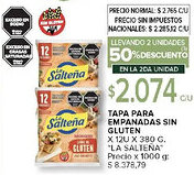 Carrefour La salteña tapa para empanadas sin gluten oferta