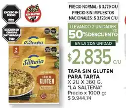 Carrefour La salteña tapa sin gluten para tarta oferta
