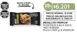 Carrefour Not burger medallón premium flow oferta