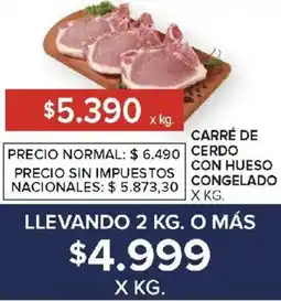 Carrefour Carré de cerdo CON HUESO CONGELADO oferta