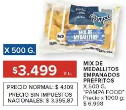 Carrefour Pampa food mix de medallitos empanados prefritos oferta