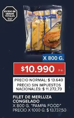 Carrefour Pampa food filet de merluza congelado oferta