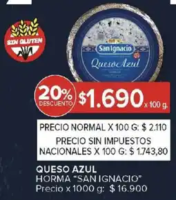 Carrefour San ignacio queso azul horma oferta
