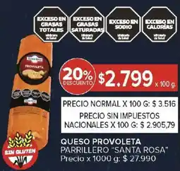Carrefour Santa rosa queso provoleta parrillero oferta