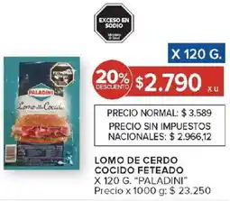 Carrefour Paladini lomo de cerdo cocido feteado oferta