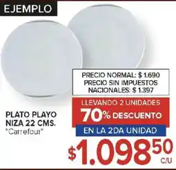 Carrefour Carrefour plato playo niza oferta