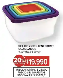 Carrefour Carrefour home set de 7 contenedores oferta