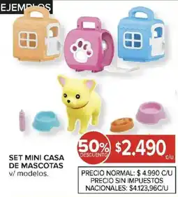 Carrefour Set mini casa de mascotas v/ modelos. oferta