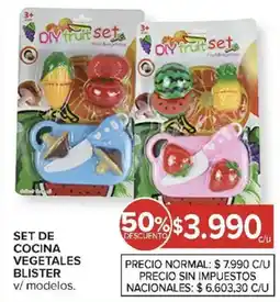 Carrefour Set de cocina vegetales blister v/ modelos oferta
