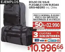 Carrefour Bolso de viaje plegable con ruedas oferta