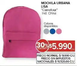 Carrefour Carrefour mochila urbana lisa oferta