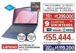 Carrefour Lenovo Notebook 15" oferta