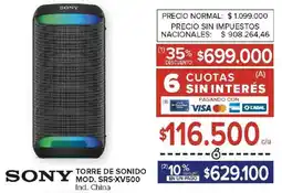 Carrefour Sony torre de sonido oferta