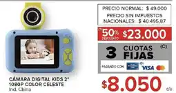 Carrefour Cámara digital kids 2" 1080p color celeste oferta