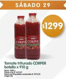 Supermercados Buenos Días Corper tomate triturado botella oferta