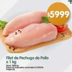 Supermercados Buenos Días Filet de pechuga de pollo oferta
