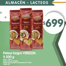 Supermercados Buenos Días Verizzia fideos largos oferta