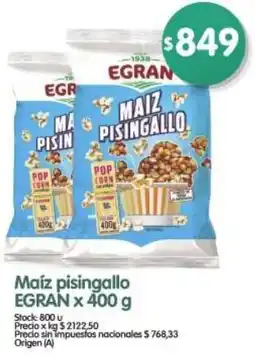 Supermercados Buenos Días Egran maíz pisingallo oferta