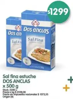 Supermercados Buenos Días Dos anclas sal fina estuche oferta
