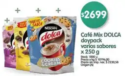 Supermercados Buenos Días Dolca café mix doypack varios sabores oferta