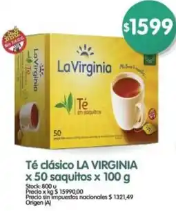 Supermercados Buenos Días La virginia té clásico oferta