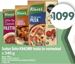 Supermercados Buenos Días Knorr salsa lista toda la variedad oferta