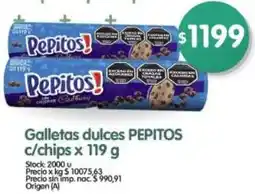 Supermercados Buenos Días Pepitos galletas dulces c/chips oferta
