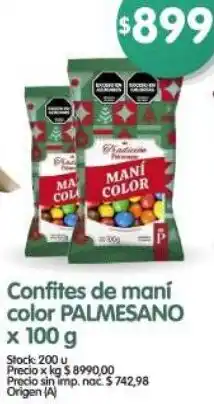 Supermercados Buenos Días Palmesano confites de maní color oferta