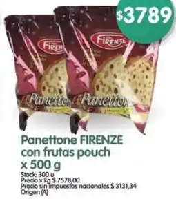 Supermercados Buenos Días Firenze panetto panetton panettone con frutas pouch oferta