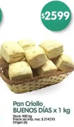 Supermercados Buenos Días Buenos días pan criollo oferta