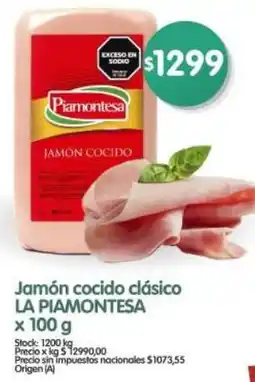 Supermercados Buenos Días La piamontesa jamón cocido clásico oferta