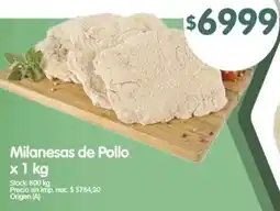 Supermercados Buenos Días Milanesas de Pollo oferta