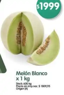 Supermercados Buenos Días Melón blanco oferta