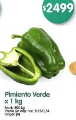 Supermercados Buenos Días Pimiento verde oferta